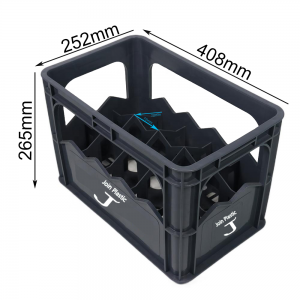 Bottle crates with dividers