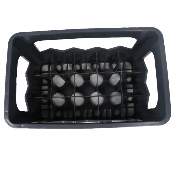 Bottle crates with dividers