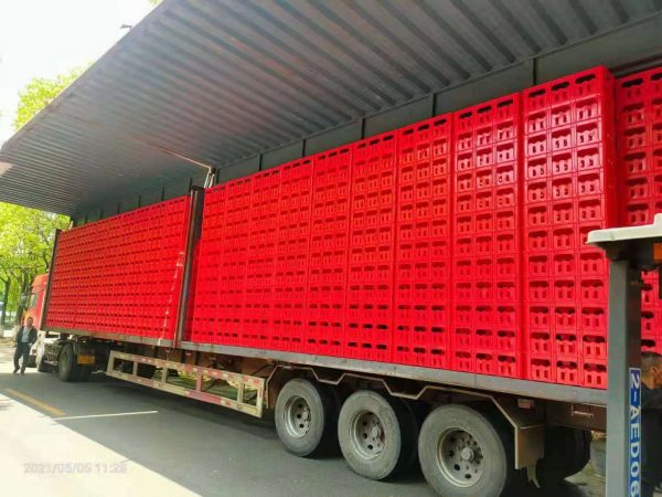 Bottle crates with dividers