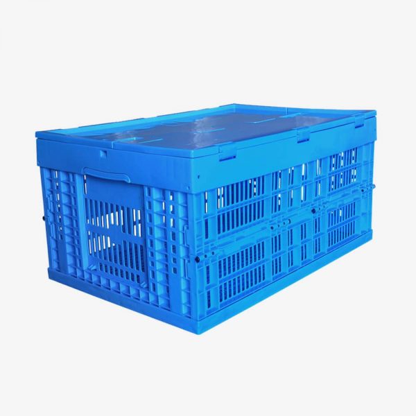 collapsible crate with lid